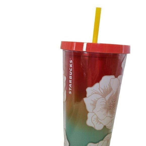 Starbucks White Desert Floral 24oz Double Wall Cold Venti Tumbler - Picture 12 of 12
